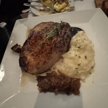 Chamberlain's Steak & Fish - Honey Glazed Pork Chops (2) Roasted Garlic Mashed Potatoes 10/10 - Steakhouses Near Me - Dallas, Texas Chamberlain's Steak & Fish - Honey Glazed Pork Chops (2) Roasted Garlic Mashed Potatoes 10/10 - Steakhouses Near Me - Dallas, Texas