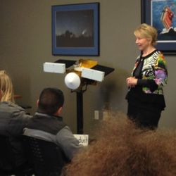 Challenger Learning Center of Colorado Springs - Challenger Center founder June Scobee Rodgers engages students in space discussion