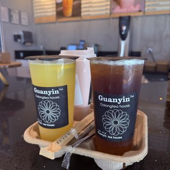 Guanyin Tea House - mango yakult + Golden Pineapple Guanyin Tea - Bubble Tea Near Me - West Covina, California