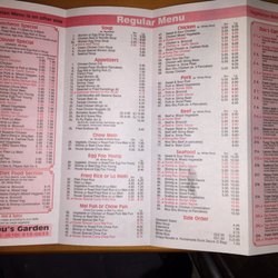 Zou's Garden - Menu