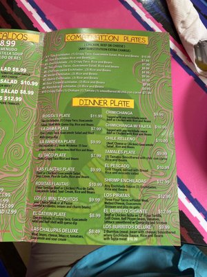 Menu photo 2 Rosita’s Mexican Restaurant Burnet, TX