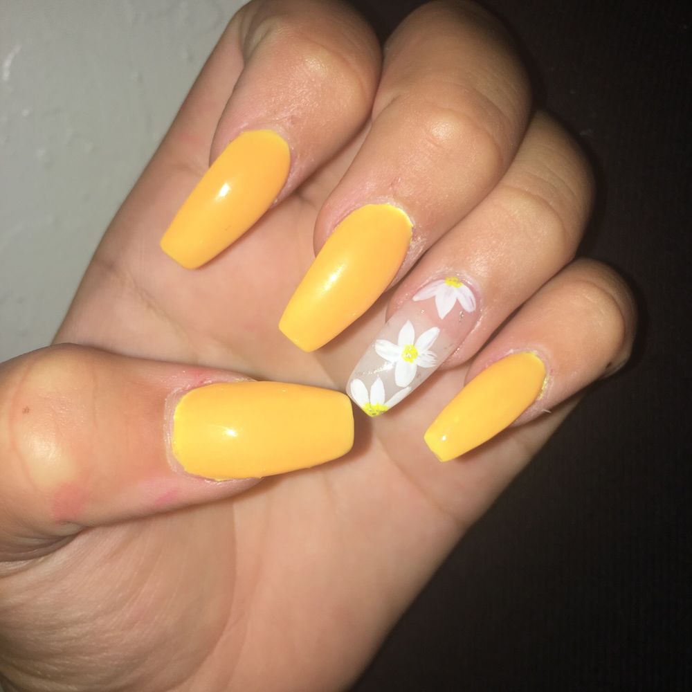 A To Z Nails - These are my nails the daisies turned out super cute and I love the color - Nail Salons Near Me - Redding, California A To Z Nails - These are my nails the daisies turned out super cute and I love the color - Nail Salons Near Me - Redding, California