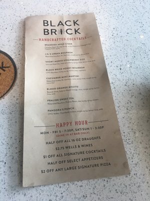 Menu photo 5 Black Brick Columbus, OH