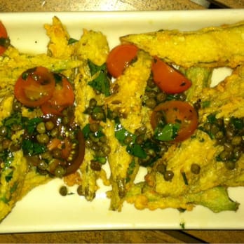 Leon's Full Service - Fried okra w/grape tomatoes...nicely prepared! - Gastropubs Near Me - Decatur, Georgia