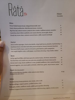 Menu photo 4 Rata Queenstown, OTA Menu photo 4 Rata Queenstown, OTA