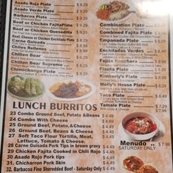 Molly's Restaurant - Menu