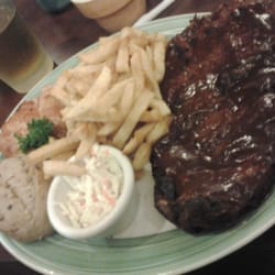 Swiss Chalet Rotisserie & Grill - quarter chicken, half rack of ribs & fries
