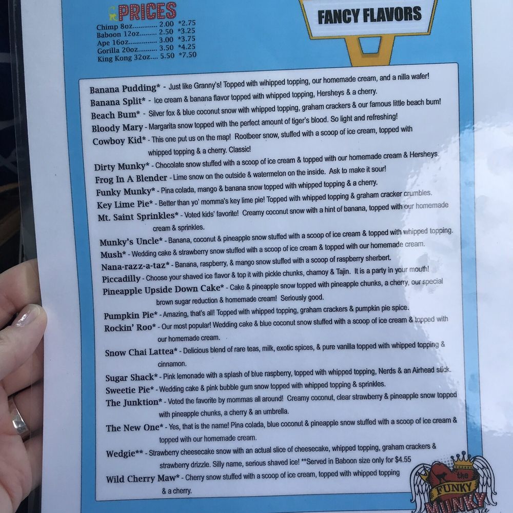 Funky Munky Shaved Ice - Their "Fancy Flavors" - Shaved Ice Near Me - Granbury, Texas Funky Munky Shaved Ice - Their "Fancy Flavors" - Shaved Ice Near Me - Granbury, Texas