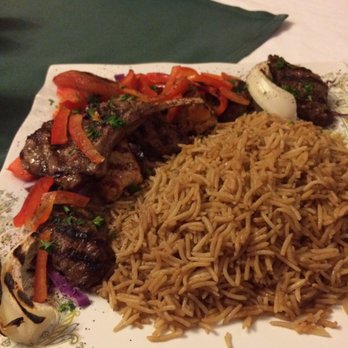 Azro - Combo kabob w/brown basmati rice. - Afghan Near Me - San Antonio, Texas Azro - Combo kabob w/brown basmati rice. - Afghan Near Me - San Antonio, Texas