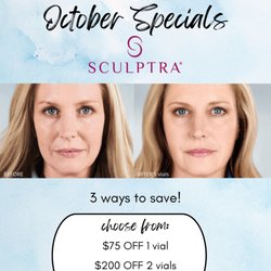 Reneux Med and Day Spa - Reneux's October Specials are here! Save up to $500 on Sculptra! Call us for more details.