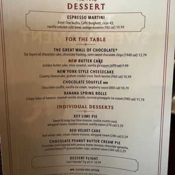 P.F. Chang's - Desert Menu - Chinese Near Me - Houston, Texas P.F. Chang's - Desert Menu - Chinese Near Me - Houston, Texas