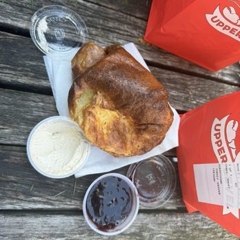 The Stadium - Popover with blueberry jam and maple butter - Coffee & Tea Near Me - Bar Harbor, Maine The Stadium - Popover with blueberry jam and maple butter - Coffee & Tea Near Me - Bar Harbor, Maine
