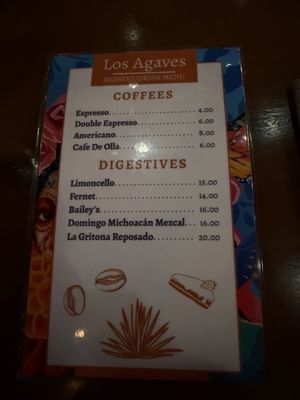 Menu photo 4 Los Agaves Napa, CA