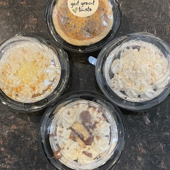 Buttermilk Sky Pies - Sample 4 I-40c peanut butter chocolate cream pie, key lime and chocolate cream. Soooo gooood! - Desserts Near Me - San Antonio, Texas Buttermilk Sky Pies - Sample 4 I-40c peanut butter chocolate cream pie, key lime and chocolate cream. Soooo gooood! - Desserts Near Me - San Antonio, Texas