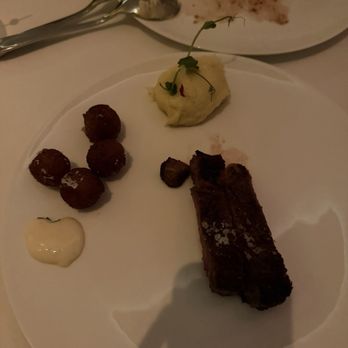 Turner's Cut - Australian Wagyu Boneless Ribeye cooked medium, with crispy potato mochi and yuzu sauce - Cocktail Bars Near Me - Houston, Texas Turner's Cut - Australian Wagyu Boneless Ribeye cooked medium, with crispy potato mochi and yuzu sauce - Cocktail Bars Near Me - Houston, Texas