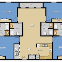 Stone Crest Apartments - 4 Bedroom Layout
