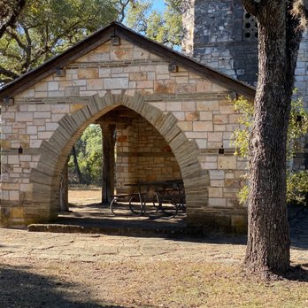 Longhorn Cavern State Park - Nice picnic area at the base of the Observatory - Tours Near Me - Burnet, Texas
