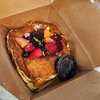 Bluberry Social - Blueberry Lemon Ricotta pancakes to-go ($18, Sep2025) - Breakfast & Brunch Near Me - Irvine, California Bluberry Social - Blueberry Lemon Ricotta pancakes to-go ($18, Sep2025) - Breakfast & Brunch Near Me - Irvine, California
