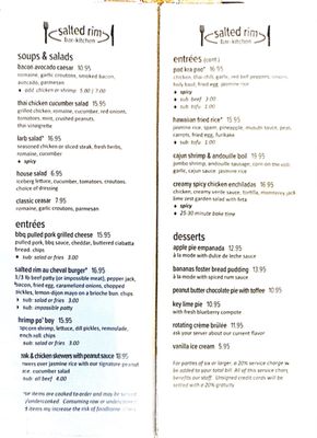Menu photo 2 Salted Rim Bar & Kitchen University Place, WA Menu photo 2 Salted Rim Bar & Kitchen University Place, WA