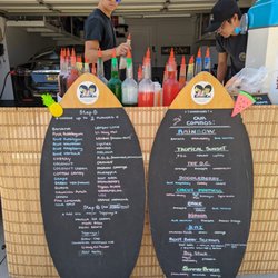 KianaKai's Hawaiian Shave Ice Catering - The expansive menu :) My favorite is their hawaiian punch!