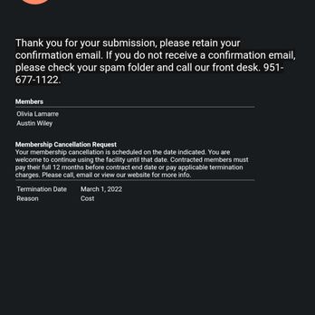 Rogue Rock Gym - And here is my cancelation confirmation he claims I never made - Gyms Near Me - Medford, Oregon Rogue Rock Gym - And here is my cancelation confirmation he claims I never made - Gyms Near Me - Medford, Oregon