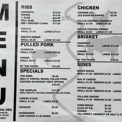 Mahons Real BBQ - Menu - December 2022