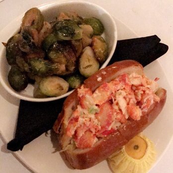 Atlantic Fish - Lobster roll with a substituted side of brussel sprouts! Love!! - Seafood Near Me - Boston, Massachusetts Atlantic Fish - Lobster roll with a substituted side of brussel sprouts! Love!! - Seafood Near Me - Boston, Massachusetts