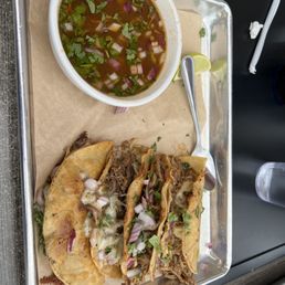 Birria Tacos With Consomme'