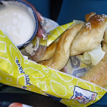 Wetzel's Pretzels - Nice sized salted original Pretzel with glaze dipping size - Pretzels Near Me - Scottsdale, Arizona
