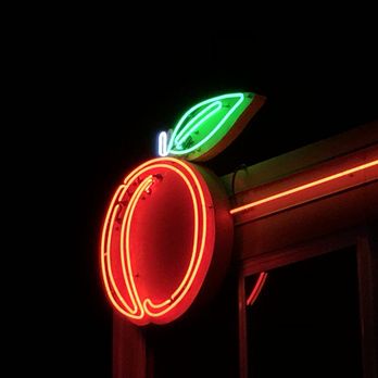 The Peached Tortilla - When you see the neon peach... turn in! - Asian Fusion Near Me - Austin, Texas