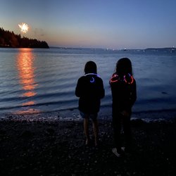 Penrose Point State Park - July 4th fireworks in Mayo Cove