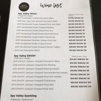 Spy Valley Wines - Wine list - Wine Tours Near Me - Blenheim, MBH