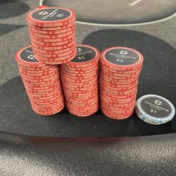 Texas Card House - Chips on table