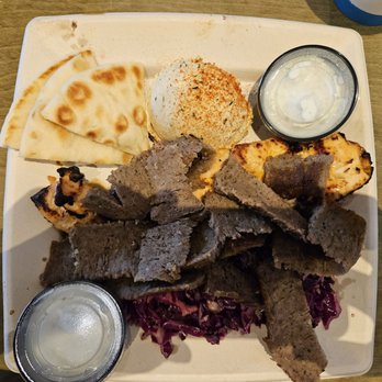 Luna Grill Flower Mound - Chicken and gyro plate - Mediterranean Near Me - Flower Mound, Texas