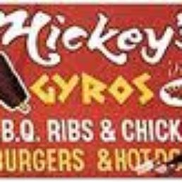 a sign for mickey's gyros a sign for mickey's gyros