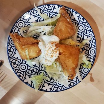 Bainbridge Tapas - Spanakopita, with sauce - Tapas/Small Plates Near Me - Bainbridge Island, Washington Bainbridge Tapas - Spanakopita, with sauce - Tapas/Small Plates Near Me - Bainbridge Island, Washington