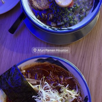 Afuri - Top is Tonkotsu Shio and bottom Yuzu Ratan - Ramen Near Me - Houston, Texas Afuri - Top is Tonkotsu Shio and bottom Yuzu Ratan - Ramen Near Me - Houston, Texas