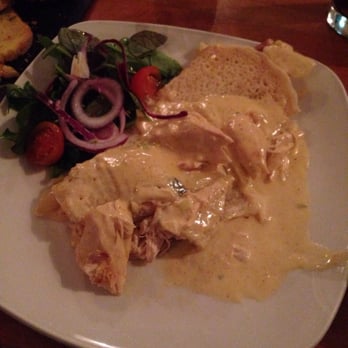 The Boxty House - Creamed chicken on a potato pancake. A bit rich, but good! - Irish Near Me - Dublin, D The Boxty House - Creamed chicken on a potato pancake. A bit rich, but good! - Irish Near Me - Dublin, D