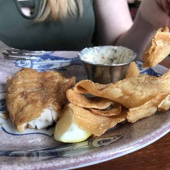 Shields Tavern - Light and fluffy fish with tasty house made chips - American Near Me - Williamsburg, Virginia Shields Tavern - Light and fluffy fish with tasty house made chips - American Near Me - Williamsburg, Virginia