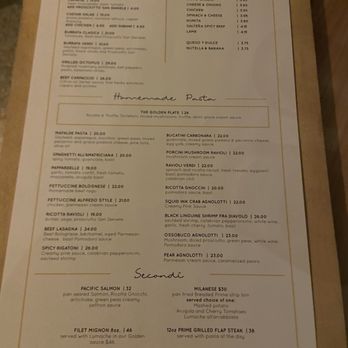 Luna Pasta e Dolci Take-Away - menu - Pasta Shops Near Me - Miami, Florida