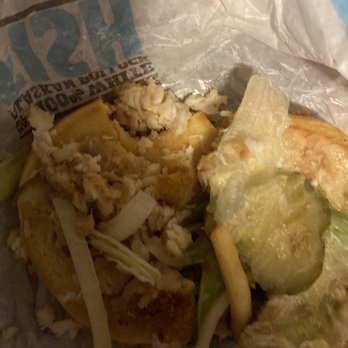 Burger King - This is supposed to be a fish sandwich - Burgers Near Me - Oak Lawn, Illinois