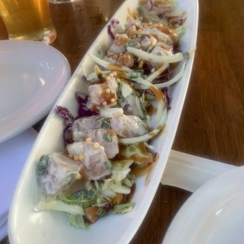 Aloha Mixed Plate - Marlin poke if the day - Hawaiian Near Me - Lahaina, Hawaii