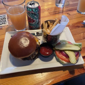 Engine No 9 - The Demi-God Burger and a Guava Gose - Burgers Near Me - Saint Petersburg, Florida