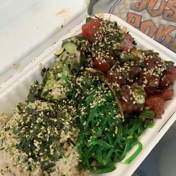 Jus' Poke - Regular size poke with shoyu and Hawaii chili peppah - Hawaiian Near Me - Redondo Beach, California Jus' Poke - Regular size poke with shoyu and Hawaii chili peppah - Hawaiian Near Me - Redondo Beach, California