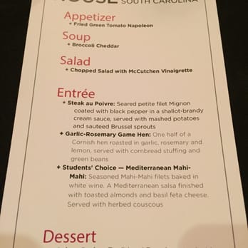 McCutchen House - Sample Thursday's at McCutchen menu - New American Near Me - Columbia, South Carolina