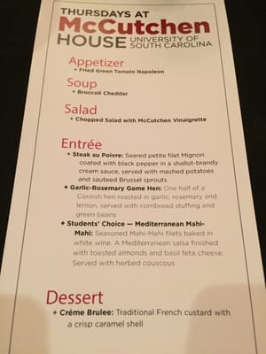 Menu photo 3 McCutchen House Columbia, SC