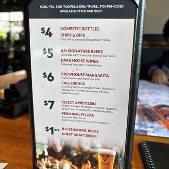 BJ's Restaurant & Brewhouse - Happy Hour menu - Breweries Near Me - Huntington Beach, California