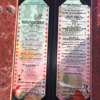 Nacho Mama's - Drink menu - Mexican Near Me - Marco Island, Florida Nacho Mama's - Drink menu - Mexican Near Me - Marco Island, Florida