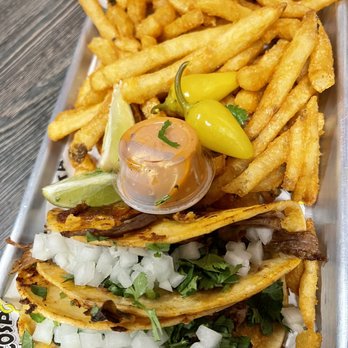 The Taco Spot - 1. Tacos (2) & Fries Combo Birria Taco - Mexican Near Me - Chandler, Arizona The Taco Spot - 1. Tacos (2) & Fries Combo Birria Taco - Mexican Near Me - Chandler, Arizona