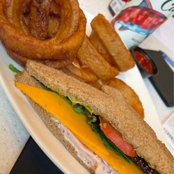 Rimrock Café - Turkey, Turkey Bacon and Avocado sando w O-rings